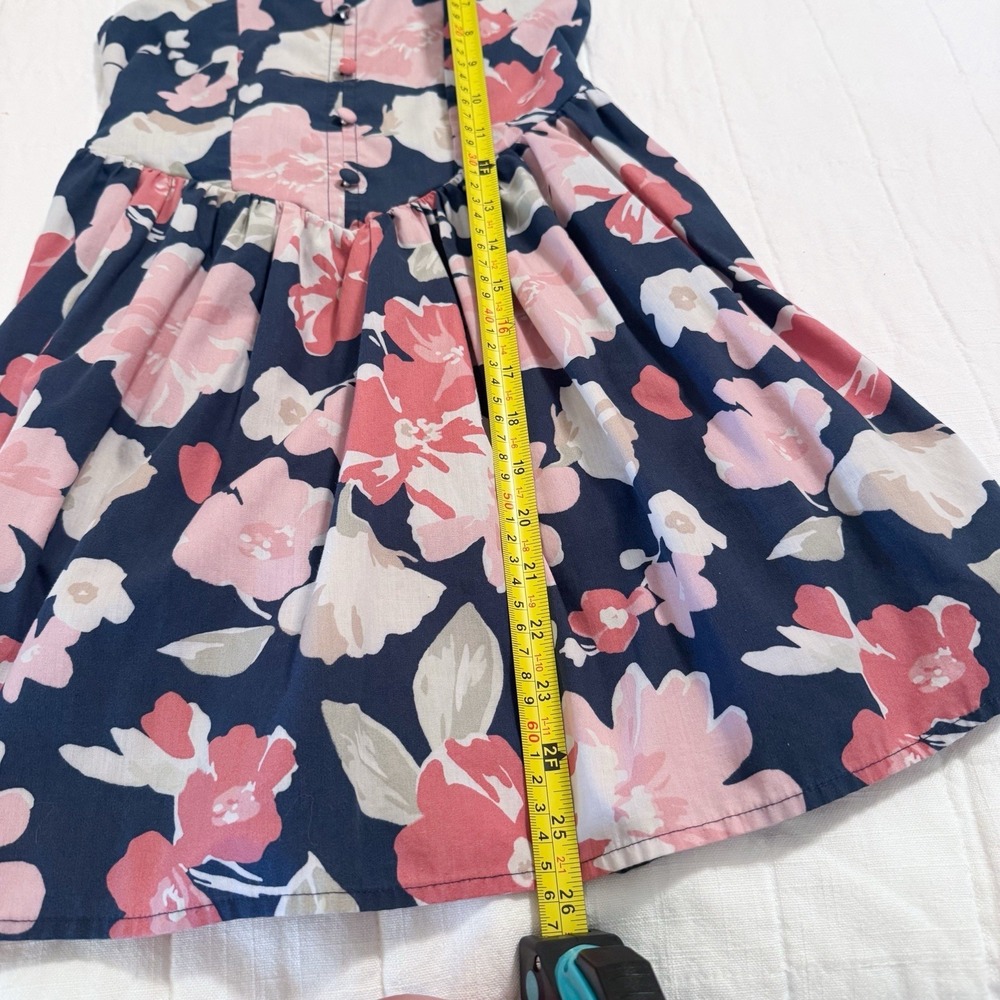 Abercrombie Kids Drop-Waist Poplin Dress Floral Girls Size 7/8 EUC Adjustable - Picture 7 of 9
